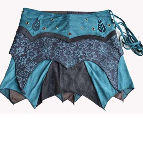 NWT Mexicali Blues Faux Suede Tiered Wrap Mini Skirt size Large - Picture 1 of 4